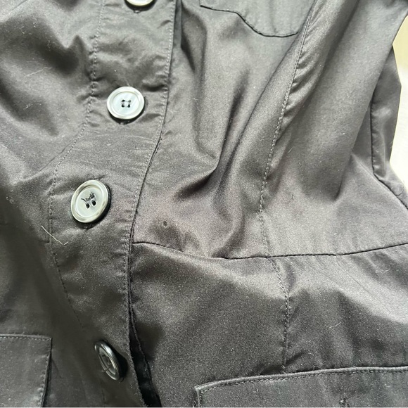Diane Von Furstenberg Vastago Button Down Cargo Shirt Dress Black Size 2 - Picture 15 of 16